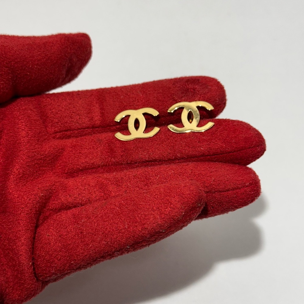 18 Carat Solid Gold Logo Earrings